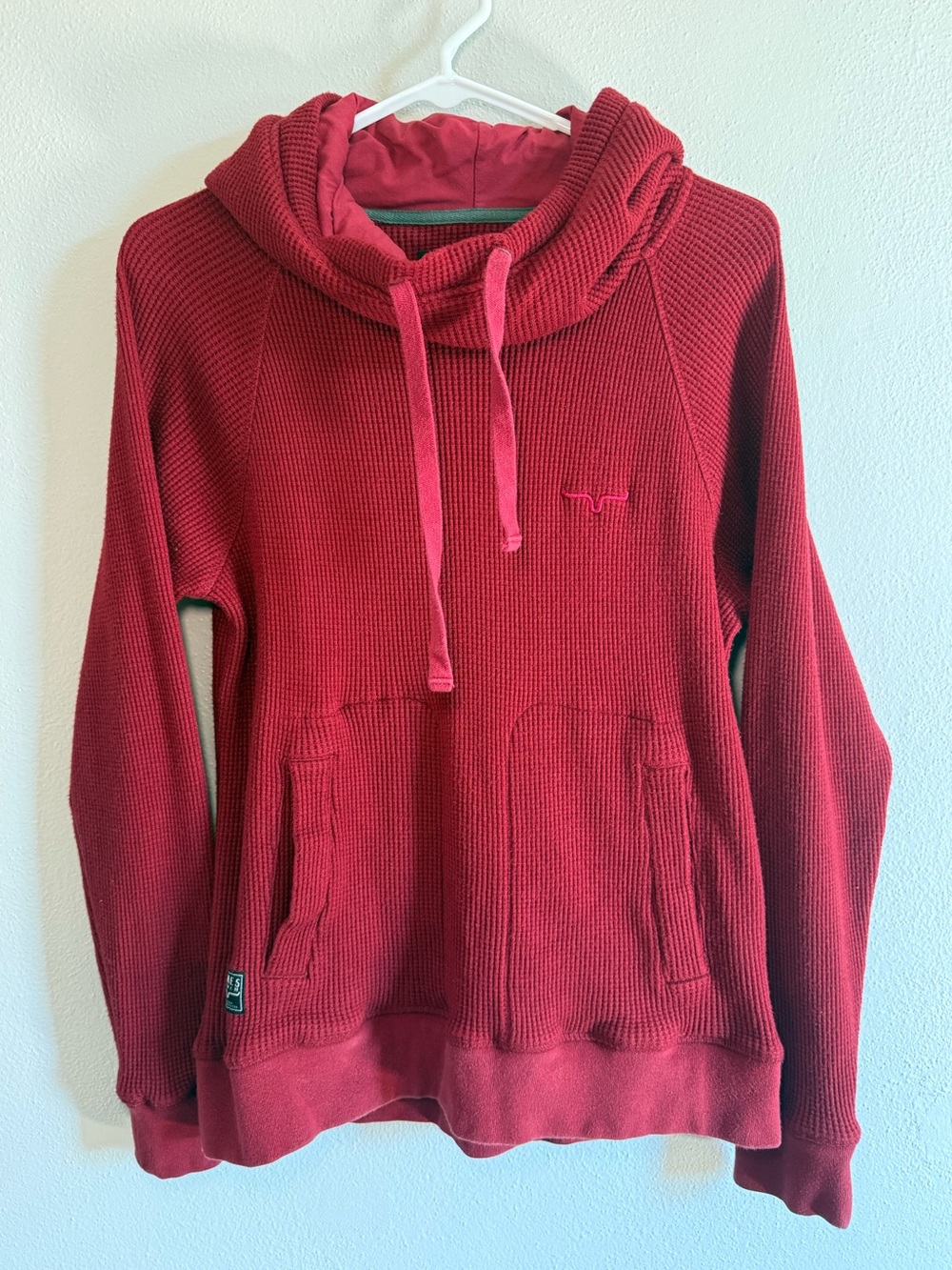 Kimes Ranch Burgundy Waffle Knit Sweater Women’s Medium
